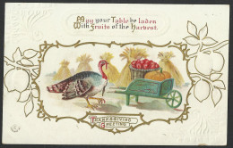 THANKSGIVING DAY - Turkey - EMBOSSED - Postcard - Old Postcard (see Sales Conditions) 10046 - Thanksgiving
