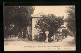 CPA Le Pontet, Entrée Du Pays Par La Route D`Avignon  - Le Pontet
