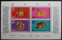 Hongkong Block 57 Mit 834-837 Postfrisch Jahr Des Tigers #RQ192 - Autres & Non Classés