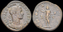 Severus Alexander AE Sestertius Sol Standing Left - The Severans (193 AD To 235 AD)