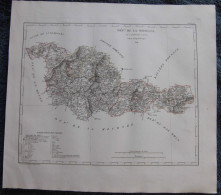 Département De La Moselle Metz  : Rare Carte   Par Perrot Et Aupick (1824) - Cartes Géographiques