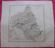 Département De L’Aveyron Rodez : Rare Carte   Par Perrot Et Aupick (1824) - Cartes Géographiques