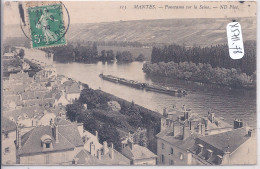 MANTES- PANORAMA SUR LA SEINE- CONVOI DE PENICHES - Mantes La Jolie