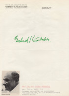 Gerhard Kuntscher German Military WW2 POW Surgeon Signed Autograph - Inventeurs & Scientifiques