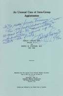 Philip Levine Blood Transfusion Scientist Hand Signed WW2 Book Let - Inventores Y Científicos