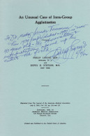 Philip Levine Blood Transfusion Scientist Hand Signed WW2 Book Let - Inventori E Scienziati