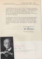 Dr Ernst Telschow Director Max Planck Gesellschaft Hand Signed Letter - Inventeurs & Scientifiques