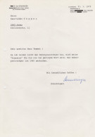 Hansjurgen Staudinger WW2 Dachau Nazi War Camp Hand Signed Letter - Inventori E Scienziati