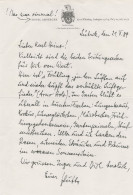 Friedrich Wegener German Nazi WW2 Hotel Wurzburg Hand Signed Letter - Inventeurs & Scientifiques