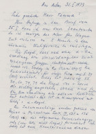 Kasimir Fajans Radiation Poland Jewish Chemist Hand Signed Letter - Inventeurs & Scientifiques