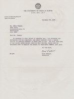 Karl Folkers American Medical Biochemist Hand Signed Letter - Inventeurs & Scientifiques