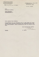 Willhelm Hanle German WW2 Uranium Nuclear Physicist Hand Signed Letter - Inventori E Scienziati