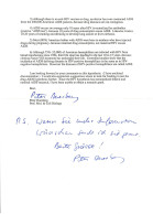 Peter Duesberg German Biologist Professor HIV AIDS Hand Signed Letter - Inventori E Scienziati