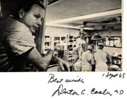 Denton Cooley 1st USA American Heart Implant Autograph - Inventeurs & Scientifiques