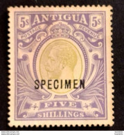 D20501  Antigua Yv 37 SPECIMEN - Without Gum - 25,00 (120) - 1858-1960 Colonie Britannique