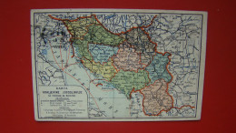 Karta Kraljeve Jugoslavije Sa Podelom Na Banovine.Map Of Royal Yugoslavia. - Jugoslawien