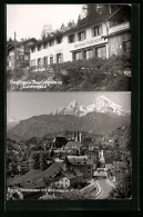 AK Berchtesgaden, Gasthaus U. Touristenheim Lichtenfels, Ortsansicht Mit Watzmann  - Lichtenfels
