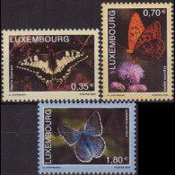 LUXEMBOURG 2005 - Scott# 1172-4 Butterflies Set Of 3 MNH - Nuovi