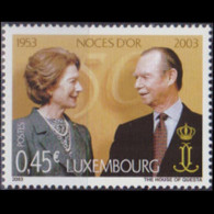 LUXEMBOURG 2003 - Scott# 1103 Gold Wedding Set Of 1 MNH - Ongebruikt