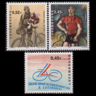 LUXEMBOURG 2002 - Scott# 1095-7 Bicycle Race Set Of 3 MNH - Nuovi