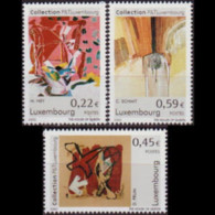LUXEMBOURG 2002 - Scott# 1085-7 Paintings Set Of 3 MNH - Nuevos