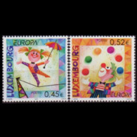 LUXEMBOURG 2002 - Scott# 1091-2 Europa-Circus Set Of 2 MNH - Unused Stamps