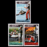 LUXEMBOURG 2001 - Scott# 1055-7 Rescue Workers Set Of 3 MNH - Unused Stamps