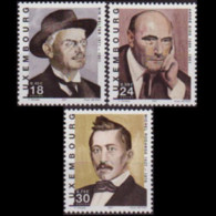LUXEMBOURG 2001 - Scott# 1050-2 Writers Set Of 3 MNH - Unused Stamps