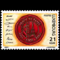 LUXEMBOURG 2001 - Scott# 1047 ECSC Treaty Set Of 1 MNH - Unused Stamps