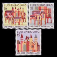 LUXEMBOURG 1998 - Scott# 996-8 Abbey 1300th. Set Of 3 MNH - Ongebruikt