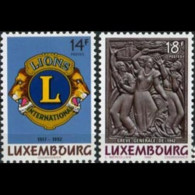 LUXEMBOURG 1992 - #870-1 Lions Intl.75th. Set Of 2 MNH - Unused Stamps