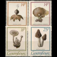 LUXEMBOURG 1991 - Scott# 847-50 Mushrooms Set Of 4 MNH - Nuovi