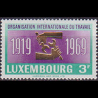 LUXEMBOURG 1969 - Scott# 479 ILO 50th. Set Of 1 MNH - Nuevos