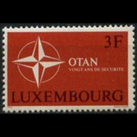 LUXEMBOURG 1969 - Scott# 481 NATO 20th Set Of 1 MNH - Nuovi
