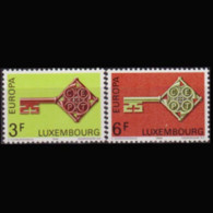 LUXEMBOURG 1968 - Scott# 466-7 Europa-Gold Key Set Of 2 LH - Neufs