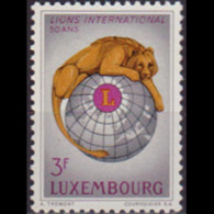 LUXEMBOURG 1967 - Scott# 451 Lion Int.50th. Set Of 1 MNH - Nuevos