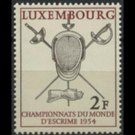 LUXEMBOURG 1954 - #298 Worl Fencing Champ. Set Of 1 MNH - Neufs