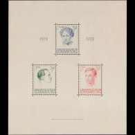 LUXEMBOURG 1939 - Scott# 217 S/S Grand Duchess LH - 1926-39 Charlotte De Perfíl Derecho