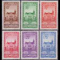 LUXEMBOURG 1936 - #200-5 City Palace Set Of 6 LH Back Toned - 1926-39 Charlotte Rechtsprofil