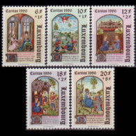 LUXEMBOURG 1986 - Scott# B357-61 Christmas Set Of 5 MNH - Unused Stamps