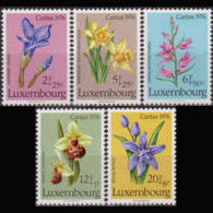 LUXEMBOURG 1976 - Scott# B308-12 Flowers Set Of 5 MNH - Unused Stamps