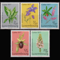 LUXEMBOURG 1977 - Scott# B313-7 Flowers Set Of 5 MNH - Unused Stamps