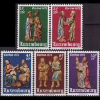 LUXEMBOURG 1973 - Scott# B292-6 Sculptures Set Of 5 MNH - Unused Stamps