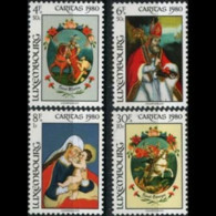 LUXEMBOURG 1980 - Scott# B328-31 Paintings Set Of 4 MNH - Unused Stamps