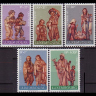 LUXEMBOURG 1971 - Scott# B282-6 Wooden Statues Set Of 5 MNH - Neufs