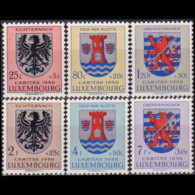 LUXEMBOURG 1956 - Scott# B192-7 Town Arms Set Of 6 LH - Ungebraucht