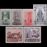 LUXEMBOURG 1938 - #B86-91 St.Willibro Set Of 6 LH Back Thin - 1926-39 Charlotte De Perfíl Derecho