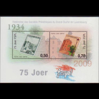 LUXEMBOURG 2009 - Scott# 1281 S/S Phil.Soc.75th. MNH - Ungebraucht