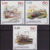 LUXEMBOURG 2009 - #1278-80 Railroad 150th. Set Of 3 MNH - Unused Stamps