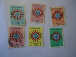 IRAQ USED STAMPS EMPLEM 6 OVERPRINT - Iraq